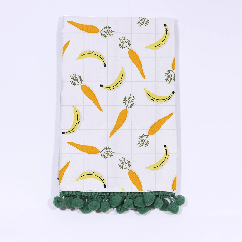 HOSHOM Floral Pattern Decorative Hand Drying Tea Towels Cotton Cleaning Cloth Kitchen Towels