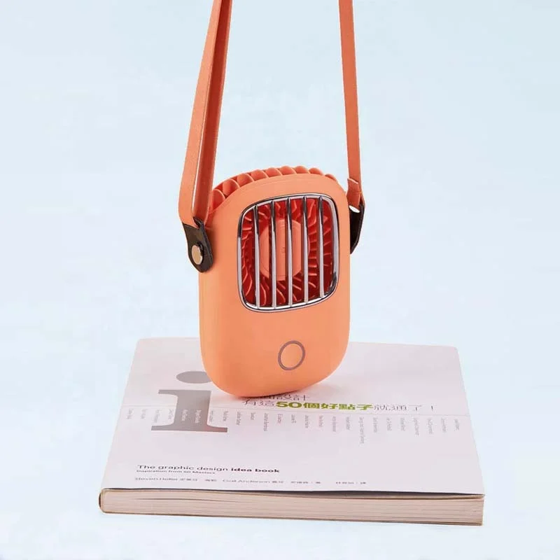 
Custom hot sale neck handing usb charging fan with kc battery 