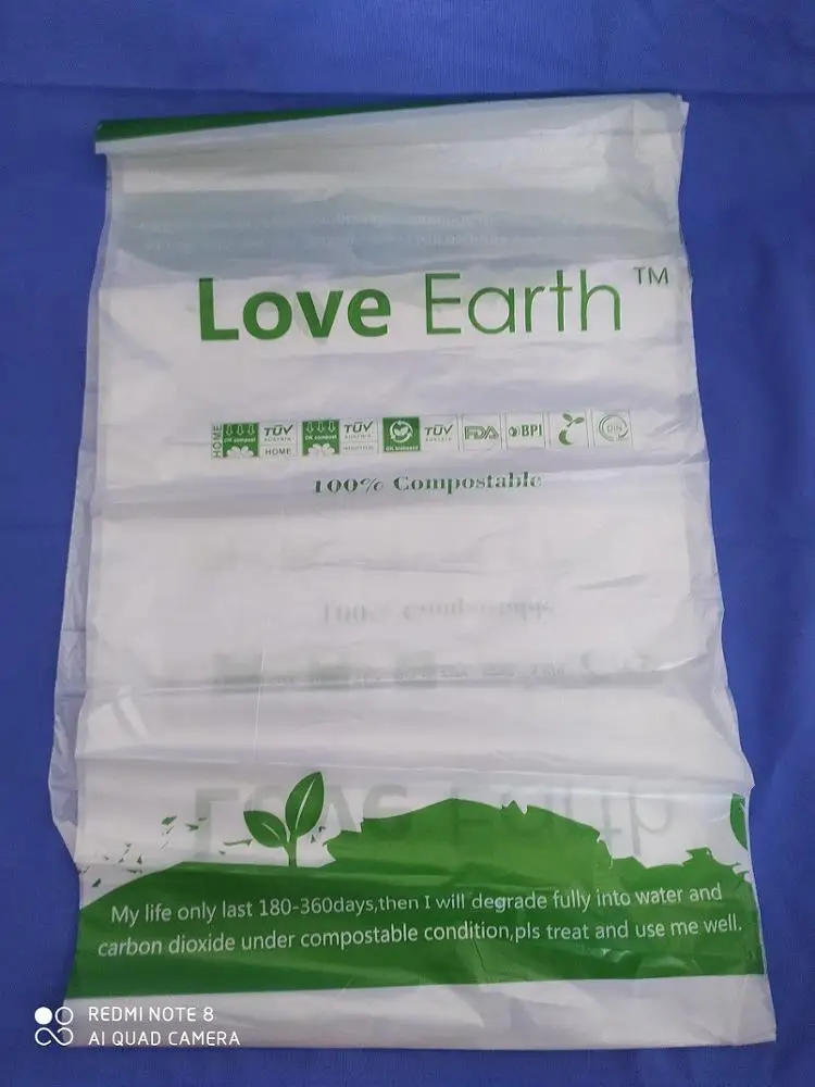 100% Biodegradable Industrial Bags Medical Industry Packing Plastic Garbage Bags
