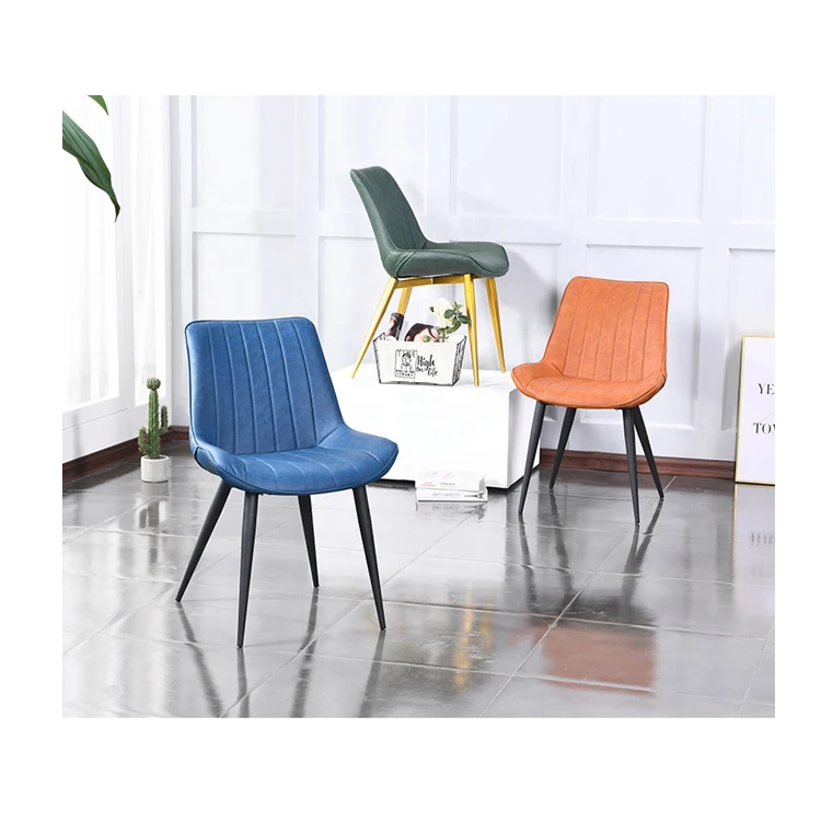 Wholesale Luxury Green Velvet Dining Chair Modern Furniture Nordic Dining Room Metal Dinning Chair For Dining Table