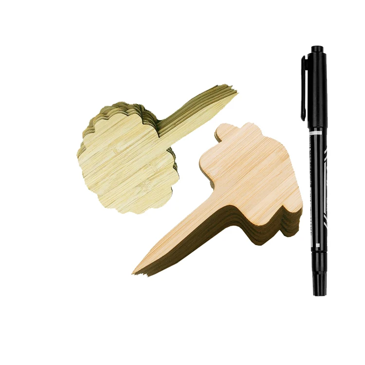 50Pcs Bamboo Plant Labels Garden Markers T-Type Tags bamboo Plant Sign Tags Eco-Friendly Gardening Wood Stakes for Seed Herbs