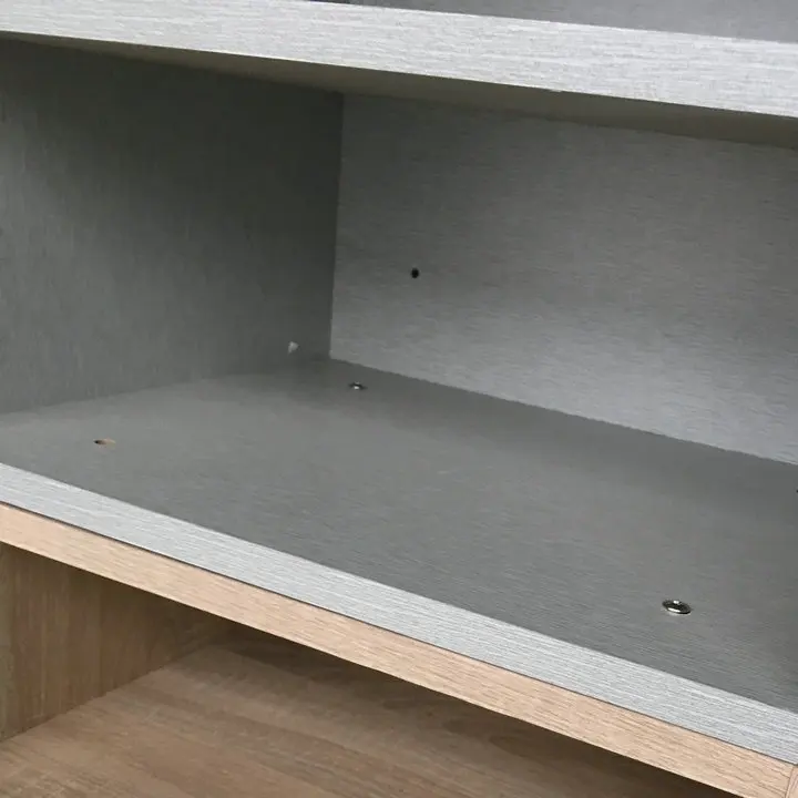 Melamine door G handle hang simple thailand white oak standing kitchen cabinets designs