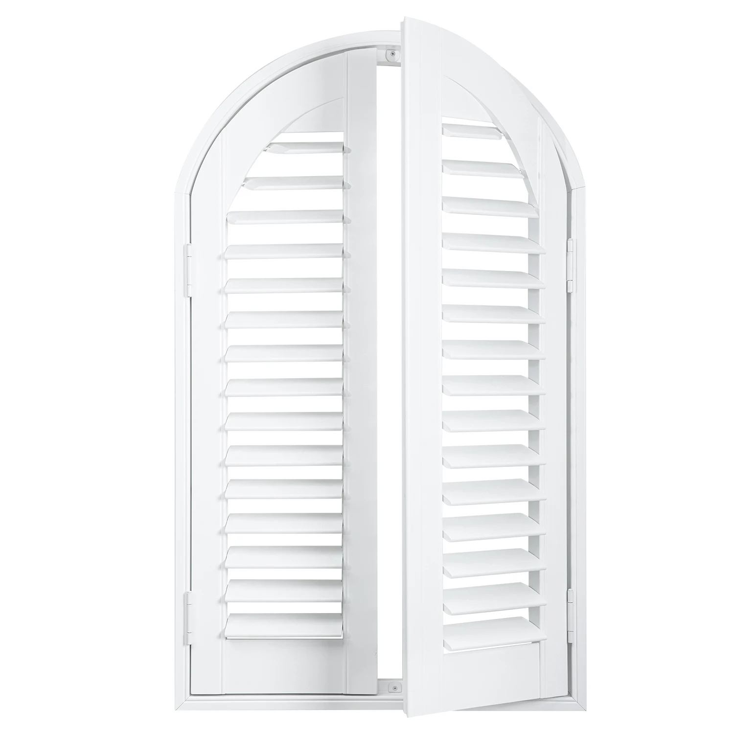 Interior Faux Wood PVC Window Plantation Louver Shutter Jalousie