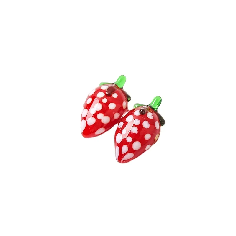 hot sale hand-blown artificial and vegetable Stained glass fruit statues Christmas tree decorations