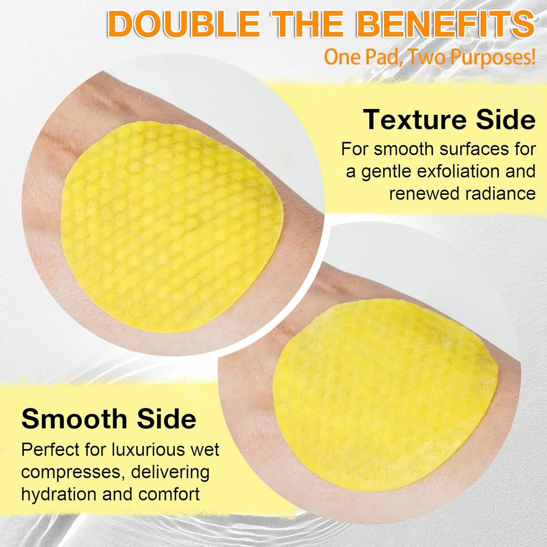 Private Label Skin Lightening Turmeric Cleansing Exfoliating Pads Face Wash Pad