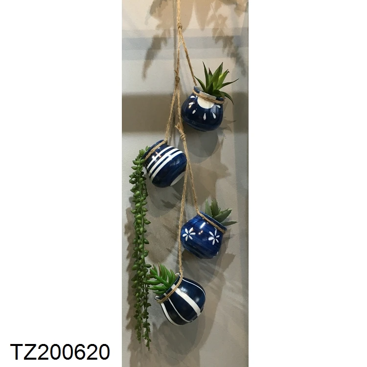 Inventory Parity Clearance Decorative Wall Hanging Fake Artificial Succulents Potted Plant Bonsai