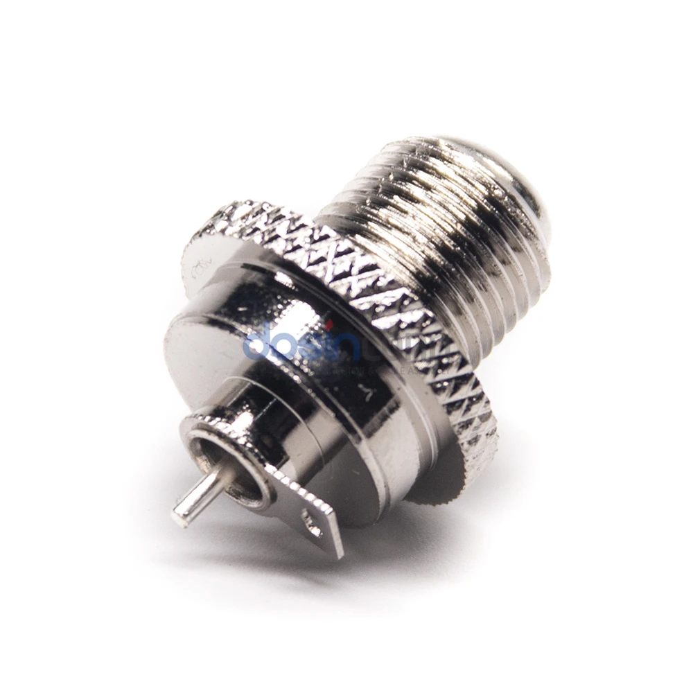 F Type Connector Female jack solder type bulkhead 75ohm PCB Mount