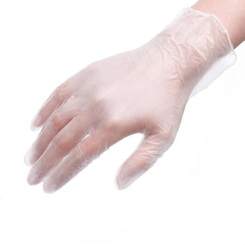 Factory Outlet premium vinyl powdered gloves disposable powder free hardy disposable vinyl gloves white