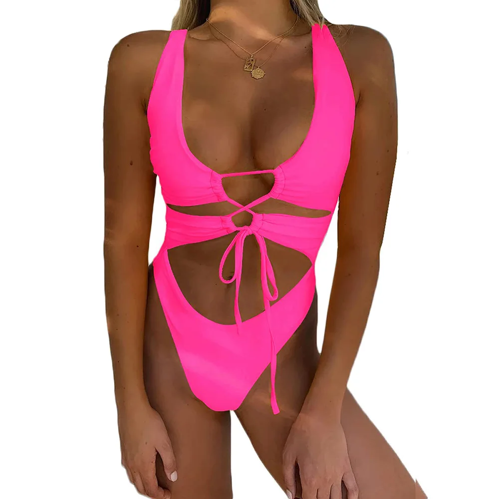 Custom Brand Swimwear Triangle Bikini Swimming Beach Suit  Bikinis Beachwear One Piece Micro High Waist Bikinis Set