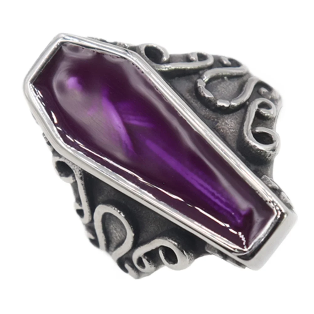 Series Zombie Coffin Epoxy Rings For Men And Women
