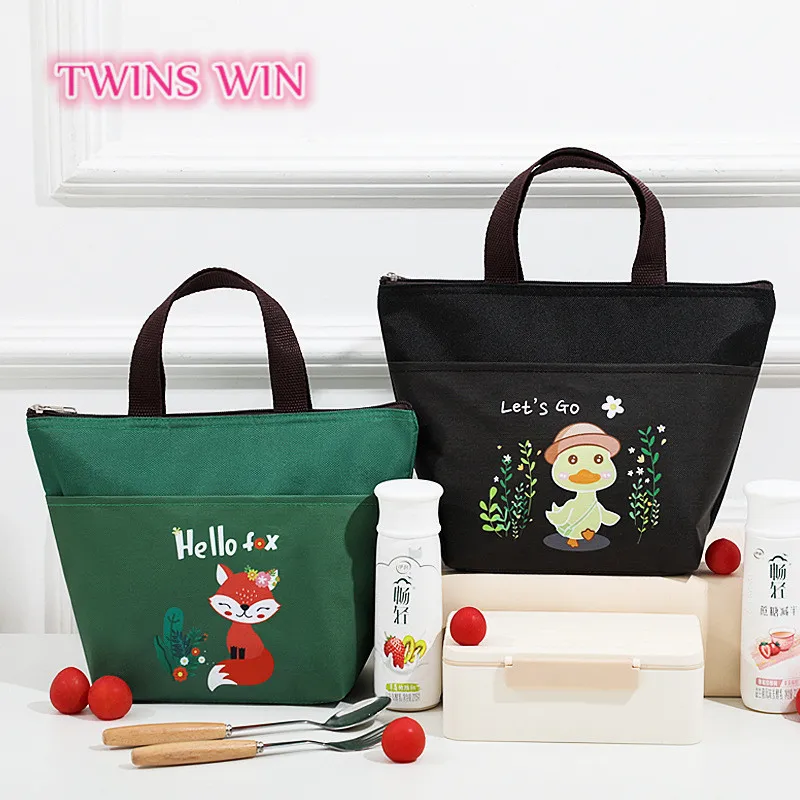 New cartoon insulated bento bag Lunch handbag Fashion thermal bag Picnic ice pack BentoBag 977