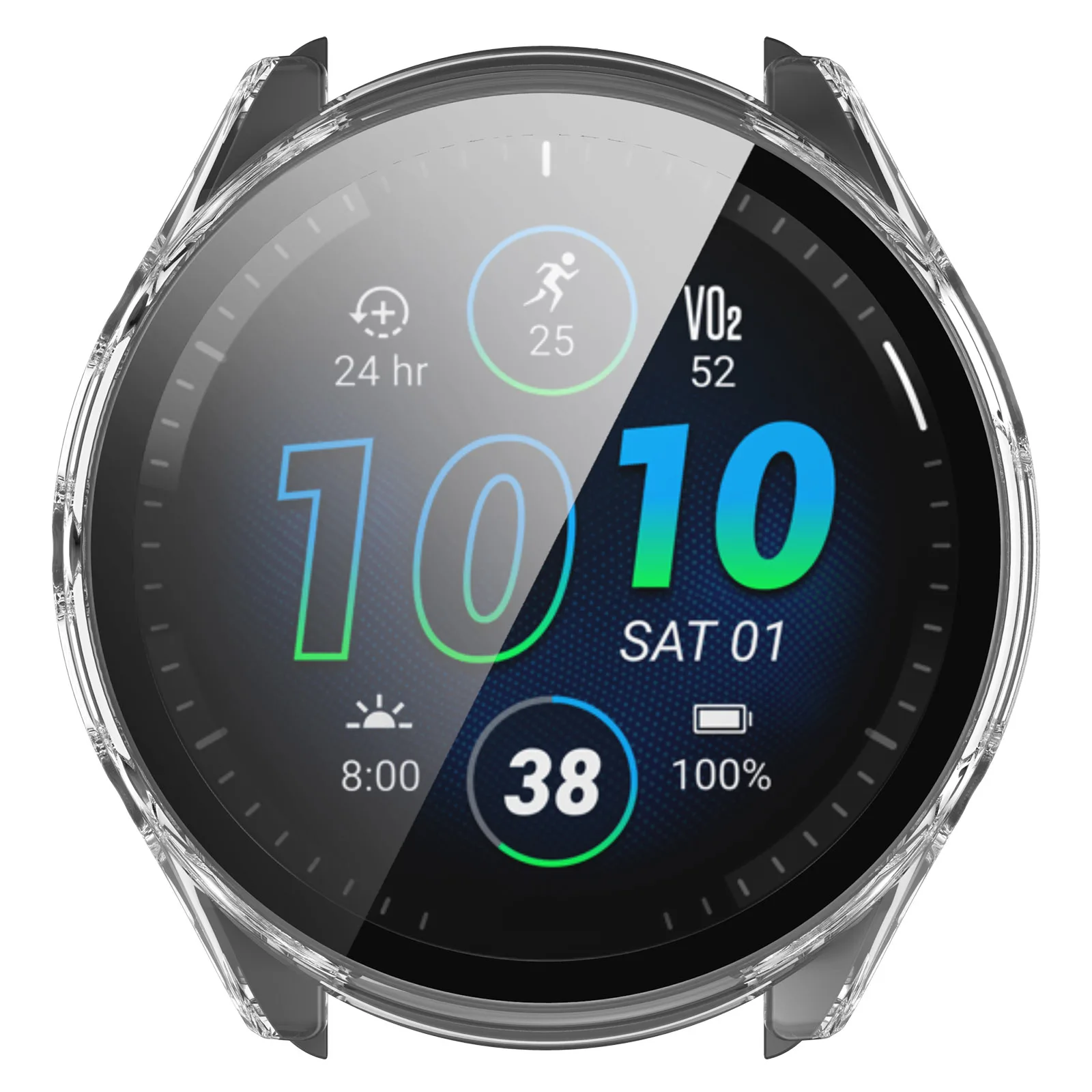 New PC Tempered Glass Case For Garmin Forerunner 965 Smartwatch Cover Protector Cover Case For Garmin Watch Protective Case