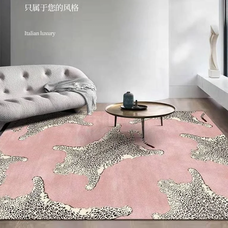modern 3d rugs pink color Flower pattern large area rugs high quality custom pink living room rug