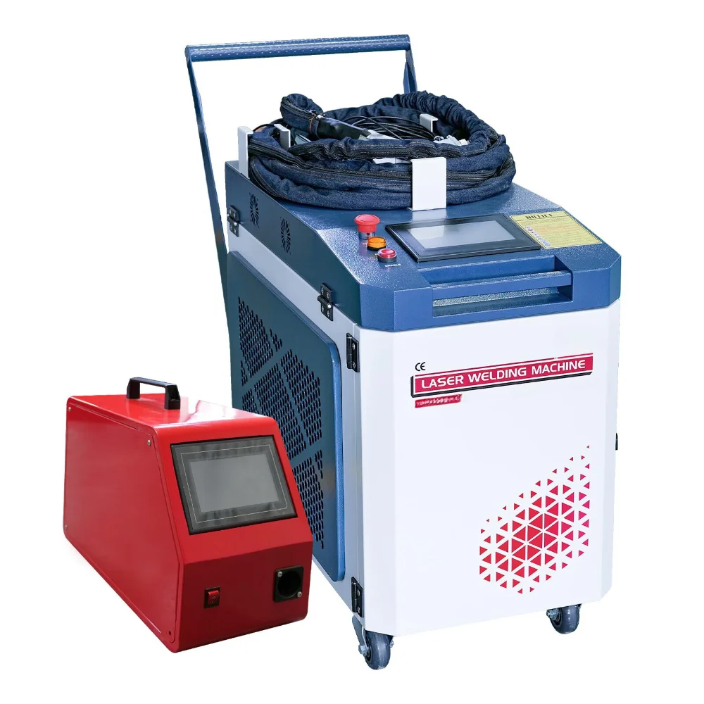 New 1500W Hand-held Fiber Raycus Laser Welder Auto Wire Feeder Metal Stainless Steel Carbon Copper Laser Welding Machine