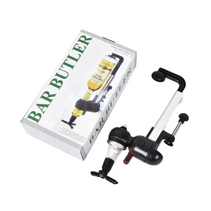 Single Bottle  Bar Butler Liquor Dispenser Single Bar Butler Tot Shot Liquor Bottle Dispenser Wall Mounted Wine Stand with Rum R