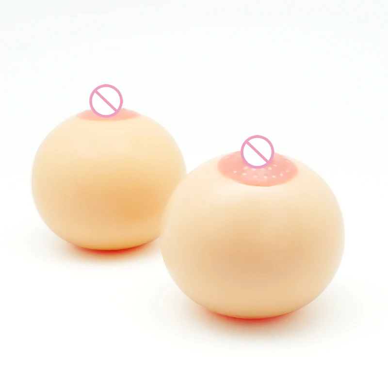 Eco-friendly Fake Boobs Model Tricky Stress Relieving Liquid Filled  Anti Stress Ball Funny Breast Stress Ball