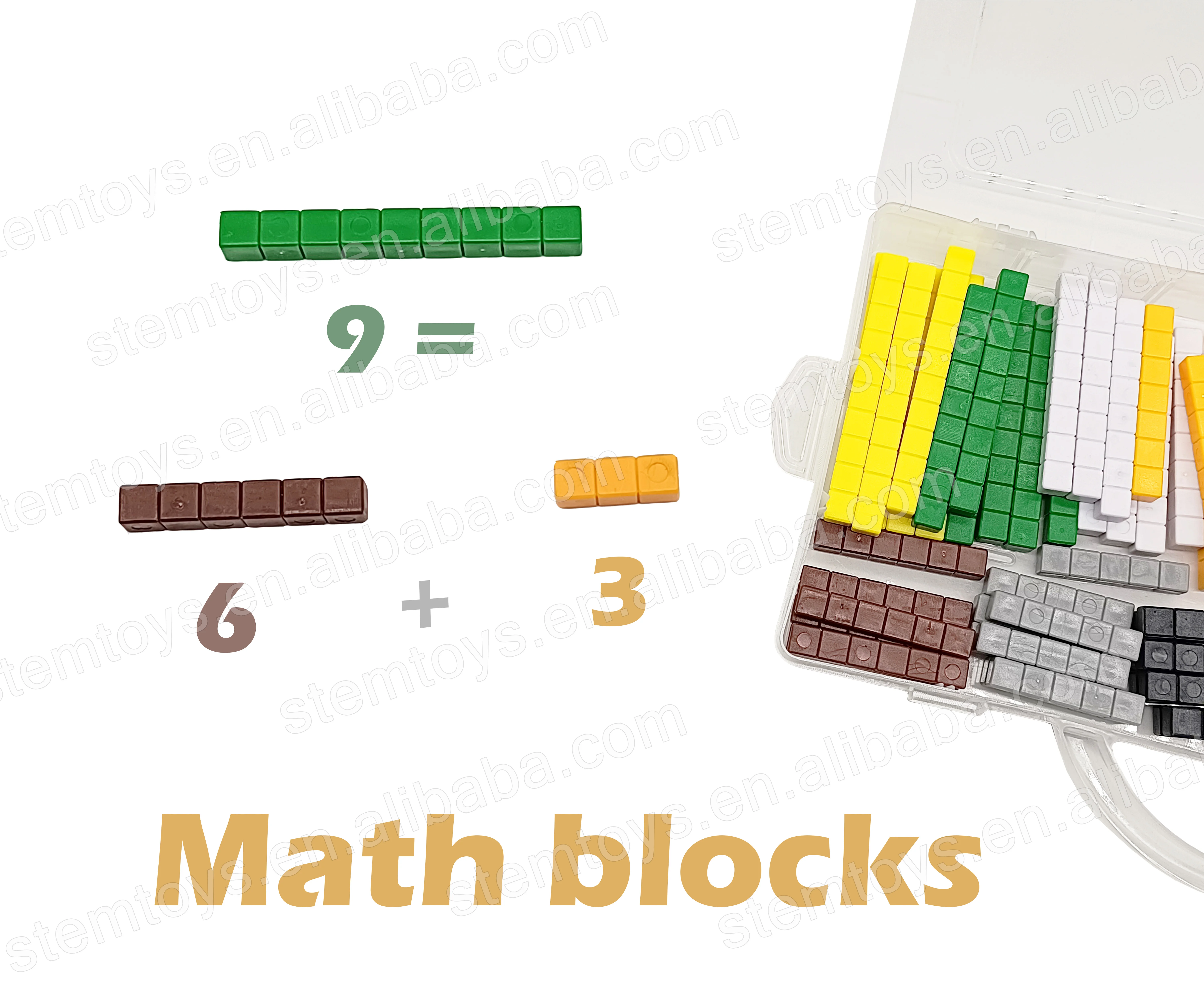 Educational school Math Blocks 250pcs Cuisenaire Rods stem toys superdry grow future thinking