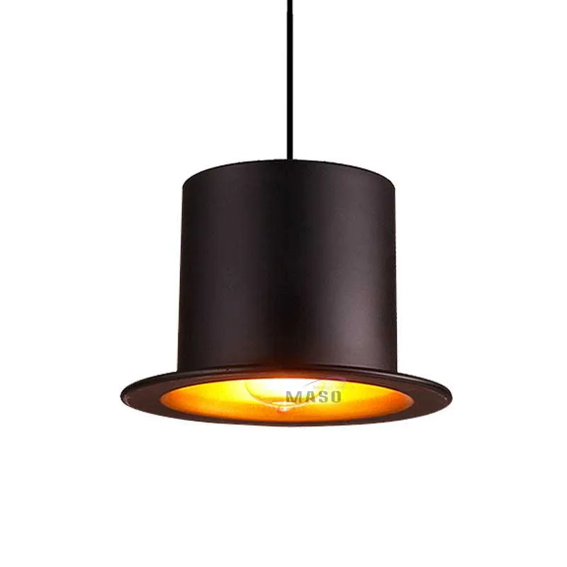 Jazz Hat Aluminum Retro Pendant lamp Music Bar Decorative Vintage loft drop light