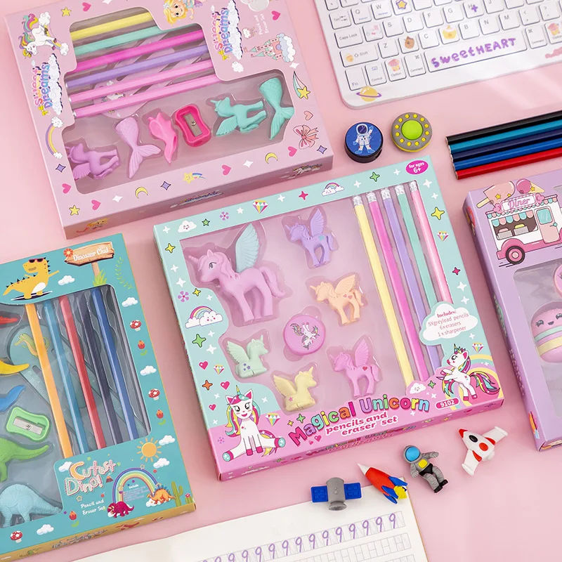 Good Quality Diy Kids Stationery Set Gift Stationery Set With Glitter Pen For Children