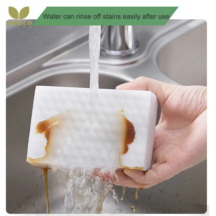 Topeco 2022 Top Sell Compressed Melamine Sponge Nano Cleaner Durable Magic Sponge Kitchen Melamine Sponge Magic Sheet