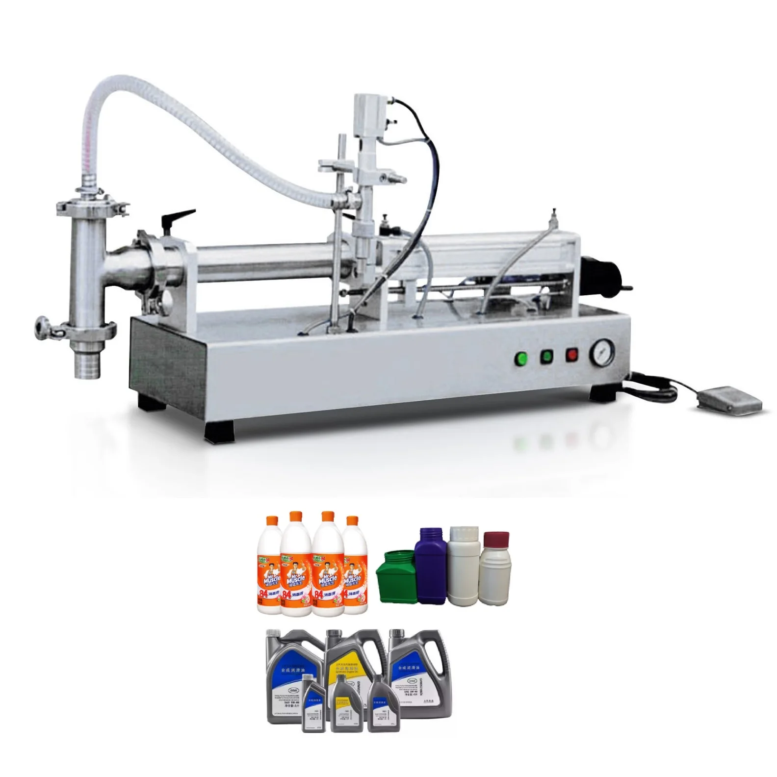 Customized Factory Price Automatic Liquid Filling Machine 50ml--1000ml Piston filler