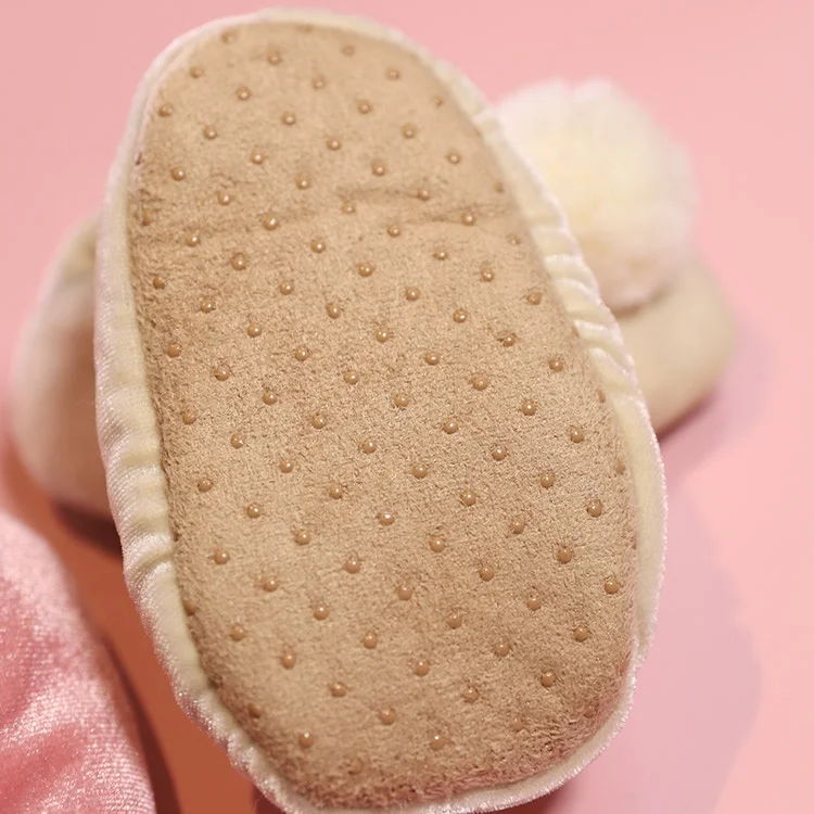 
Winter Cute Ball Couple thick Warm women Indoor Home slippers High Boots Plush Floor Socks 