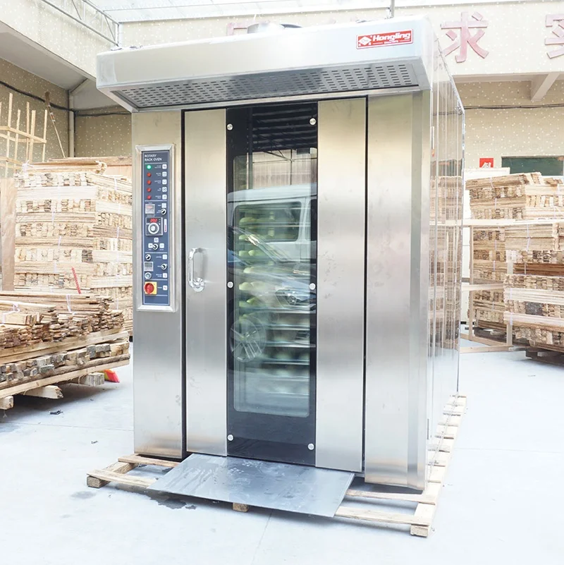 Bread Baking Machine 32 Tray Diesel Rotary Oven for Baguette