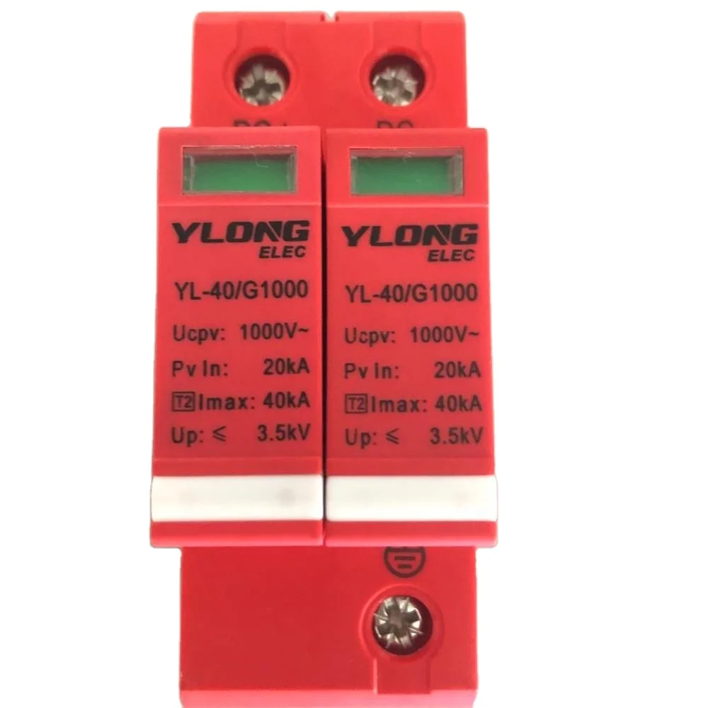 
Защита от перенапряжения PV солнечный DC SPD 2P сетевой разрядник 1000V 