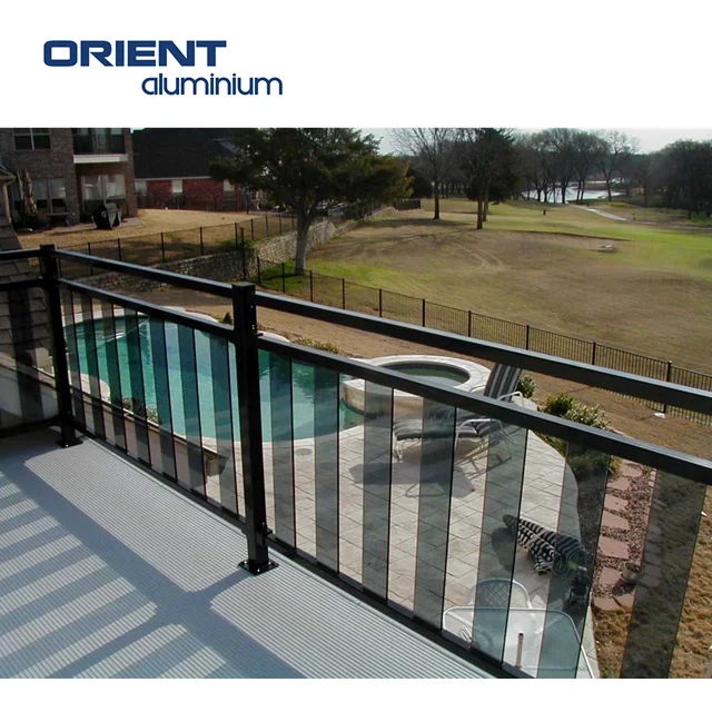 New Design  Glass Stairs Railings Staircase Railings Balustrade System Glass Balcony Railing Post
