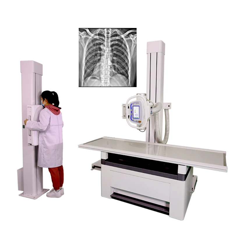 Medical X-ray machine fixed double column medical equipments X-ray machine for abdominal and chest shooting