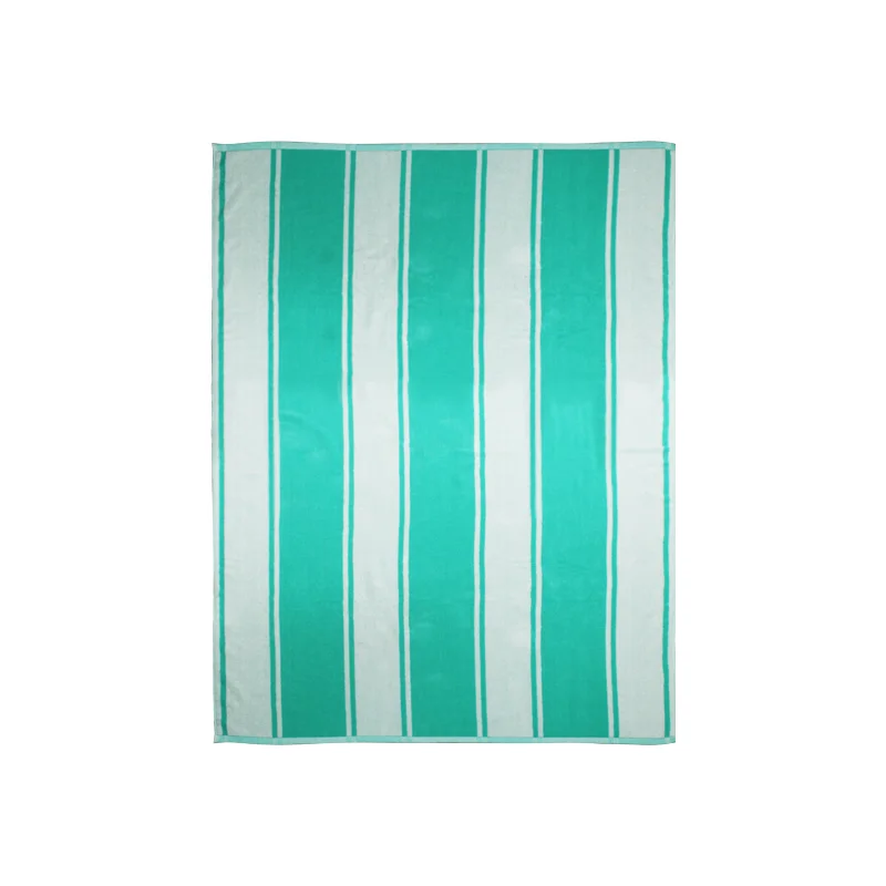 Traditional Factory Custom Woven 100% Organic Cotton Jacquard Stipes Adult Bath Beach Towel