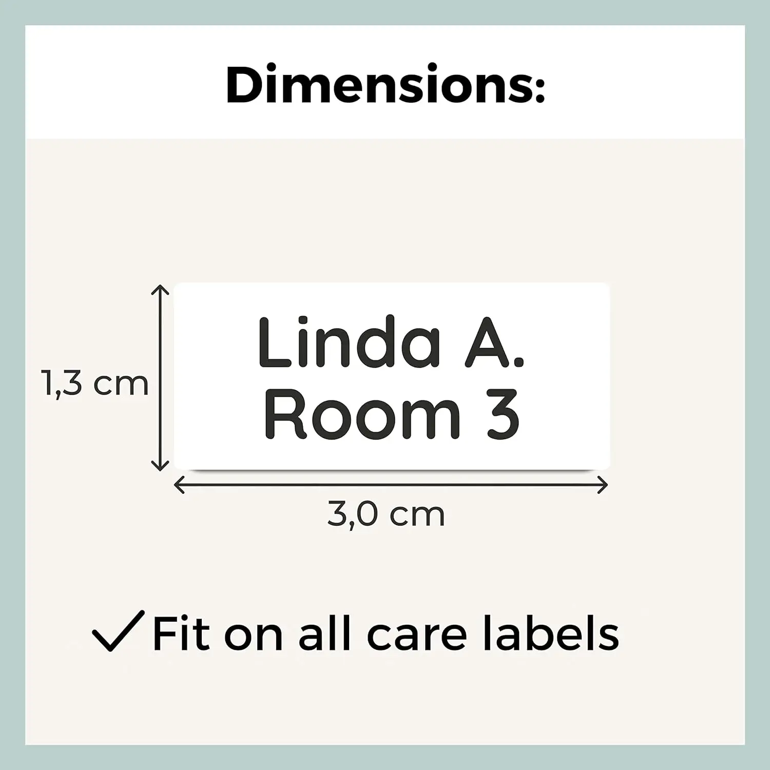 Clothing Labels No-Iron Label Stickers, Write-on & Self-Stick Name Tags Fabric Labels for Daycare Supplies,Clothing, Laundry