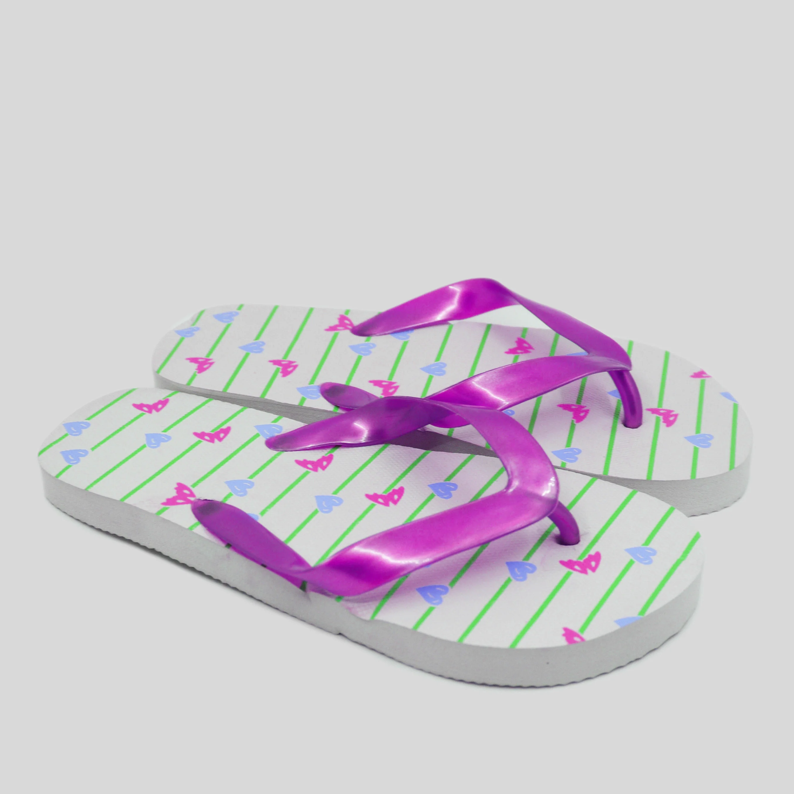 ASP Summer Colorful Manufactures Printed Custom Recycled Women Sandals Flip Flops Beach