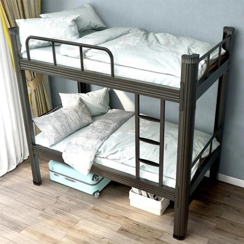 China Manufacturer Cheap Bunk Double Bed For Adults Metal Double Bed
