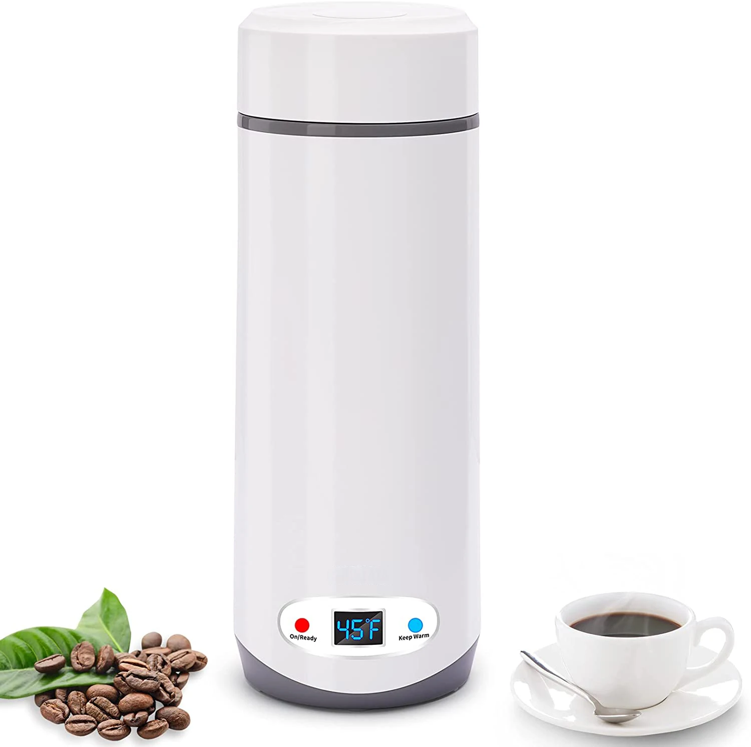 Stainless Steel Vacuum Thermos Coffee Cup Charging Boiler Mini Travel Portable Water Bottle Sport Kettle Electric Kettle
