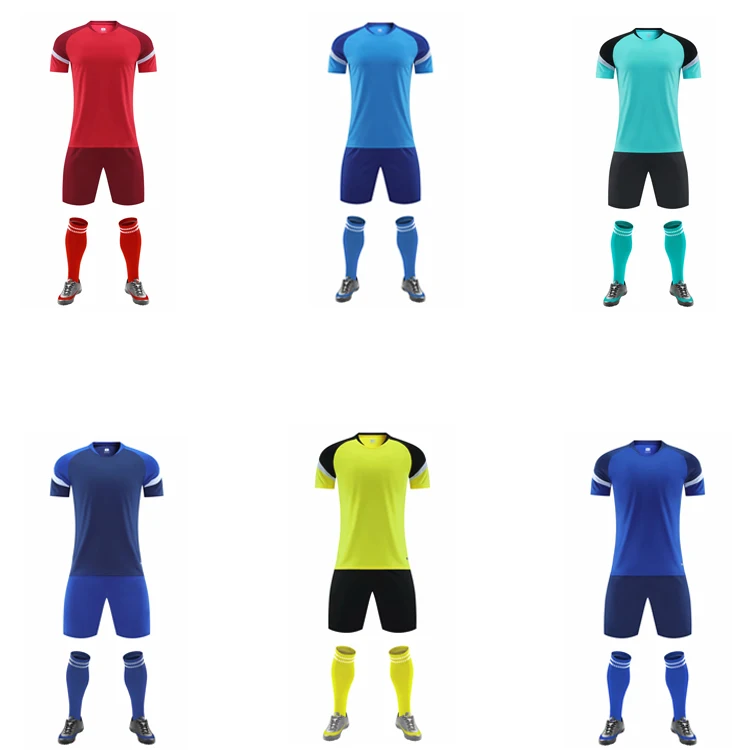 Factory Wholesale Cheap Custom Hot Club Soccer Uniform High Quality Polyester Fabric Football Jersey