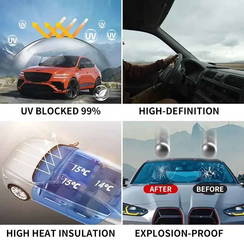 LLumar 7.5Mil 8.5Mil 10Mil Hydrophobic TPU Durable Self-Healing Auto Film Repel Water&Stay Cleaner Longer