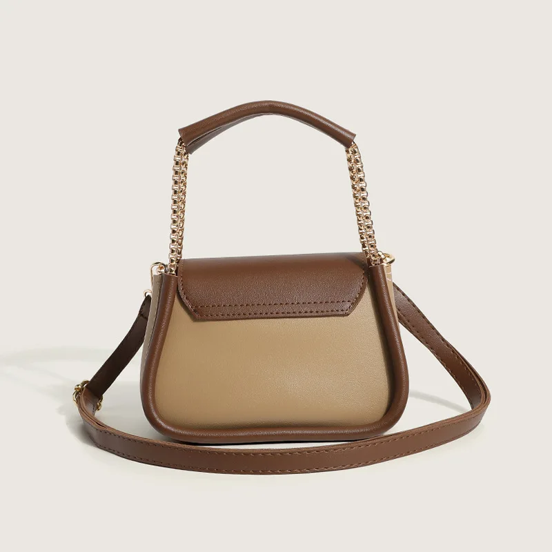 Korean Solid Color Chain Sling Bag Simple Vegan  Women Mini Shoulder Handbags Stylish Bag For Girls