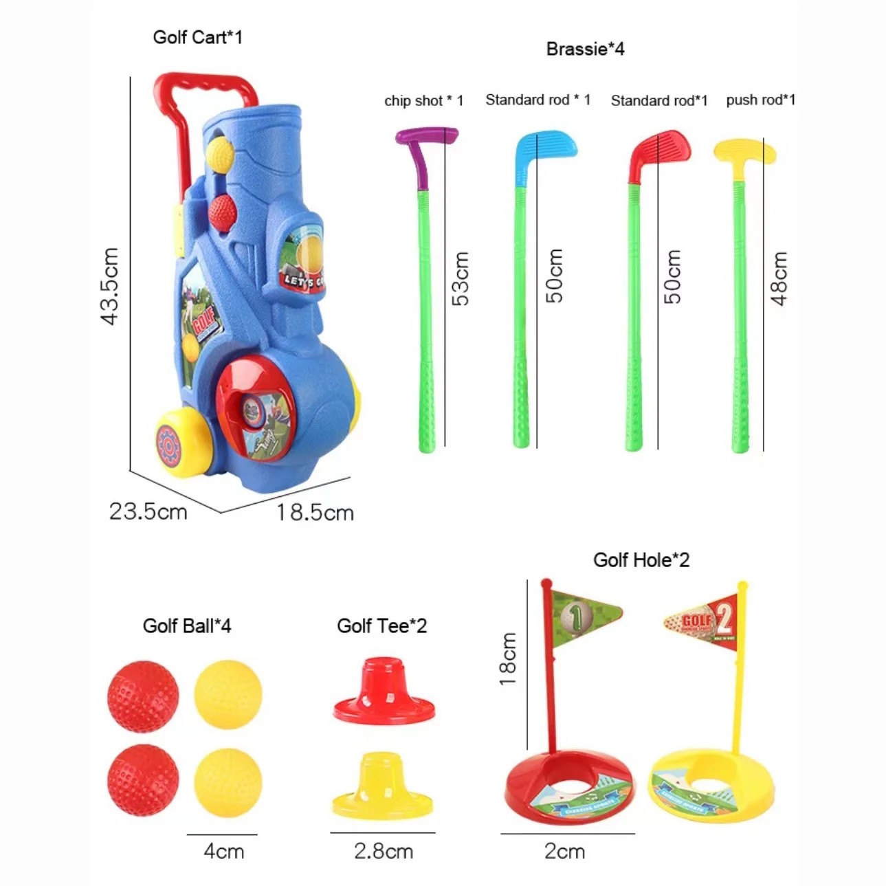 2023 Kids outdoor sport toy golf ball games mini golf play set toddler indoor toy