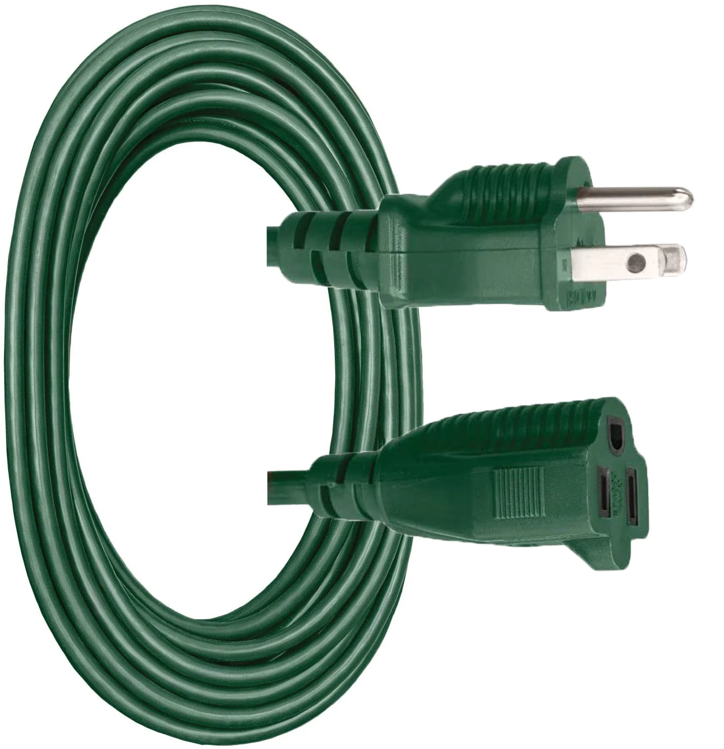 20 FT extension cord  20 FT Long cable duty  Waterproof 16AWG 125V 20 FT Green Outdoor Extension Cord