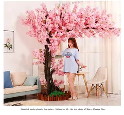 Large Interior Decoration Large Cherry Blossom Tree Simulation Plants Home Hotel Decoration Simulation Artificial Cherry Tree