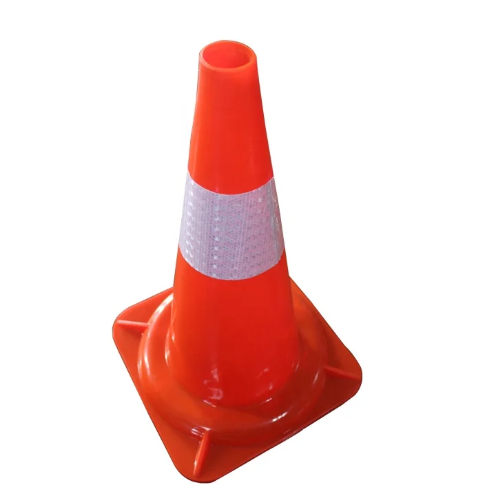 Wholesale 50cm Orange Reflective Road Safety PVC Traffic ones