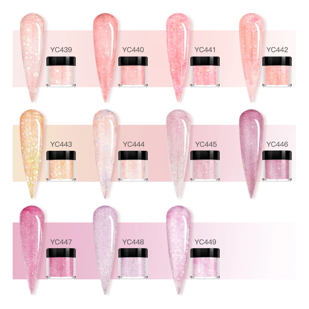 Wholesale High Quality  35 Magical Colors Mixed Glitter Acrylic  Powder Dipping Pro Pigment