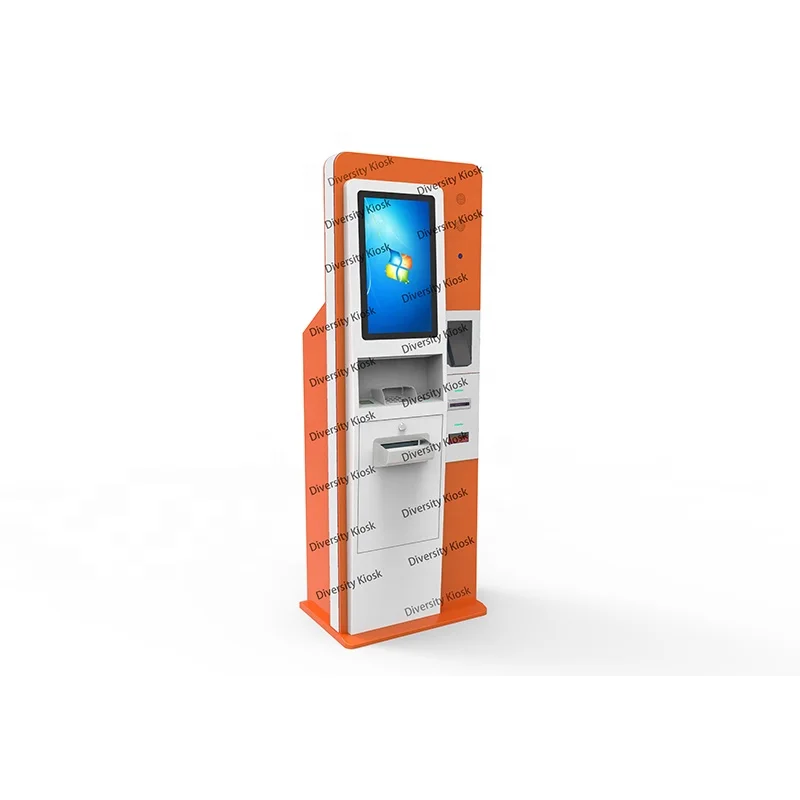 Simple Set Up and Installation Support QR Code Scanner ATM Bill Acceptor Self Service Terminal With POS