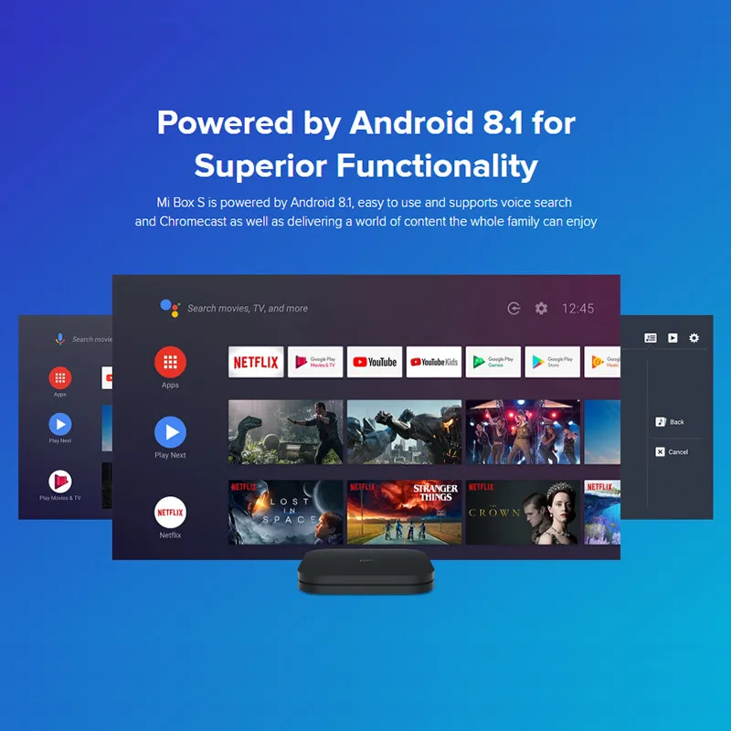  Прямая поставка глобальная версия ТВ-приставки Xiaomi Mi S 4K HDR Android TV потоковый медиаплеер и Google Assistant удаленное управление