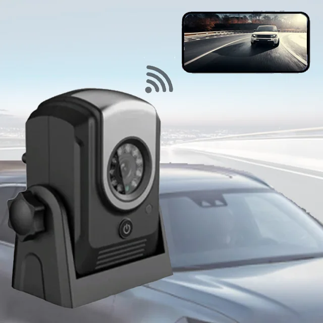 vehicle battery powered exterior wireless wifi magnetic backup camera for car