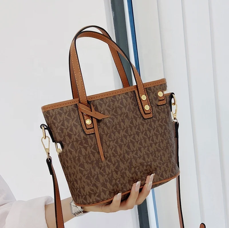 New single shoulder hand cross-body fashion texture embossed silk scarf mini Tote shopping bag
