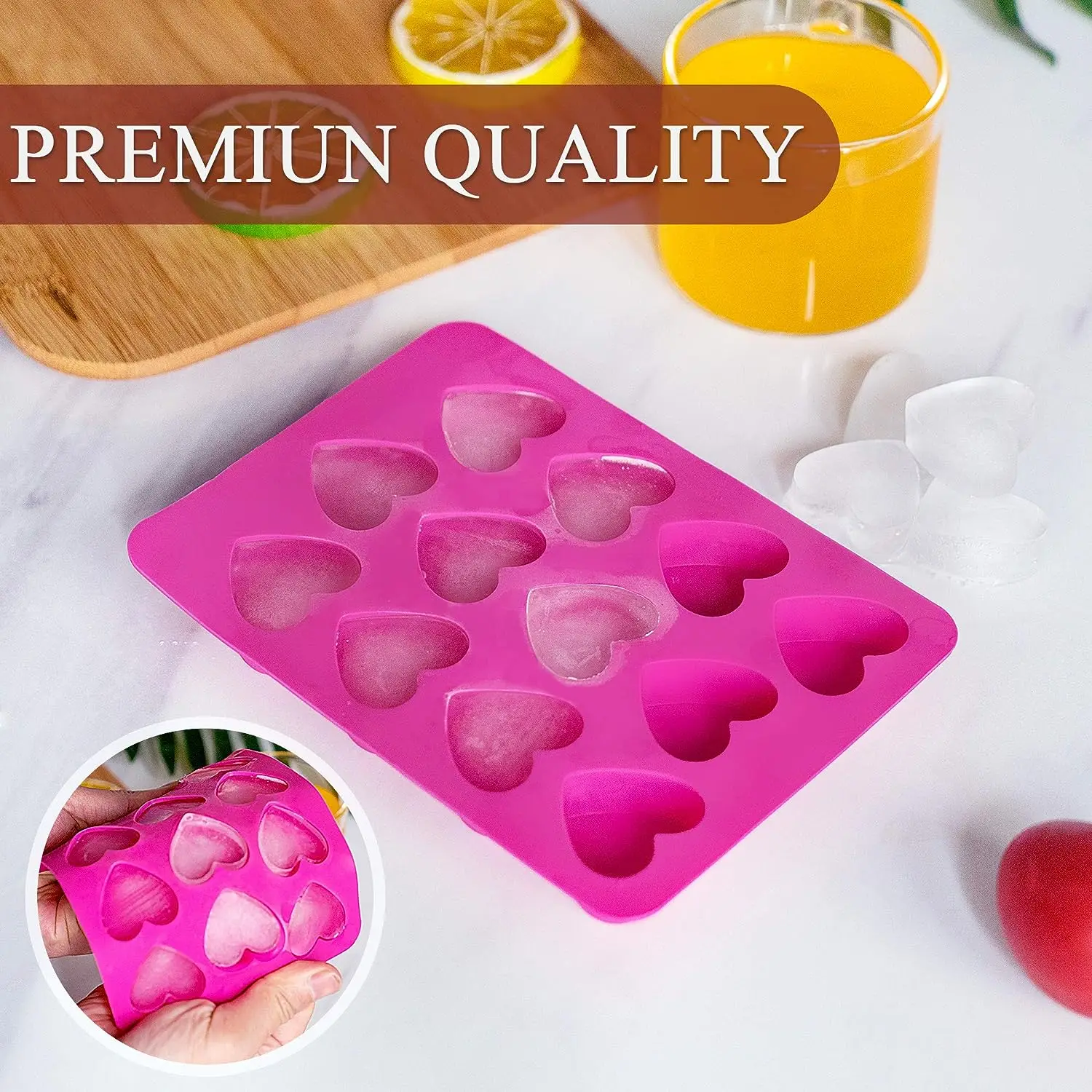 Heart Shaped Silicone Molds for Resin Art Hard charms Soft Candy Chocolate Jello Gummy  Soaps Bomb DIY