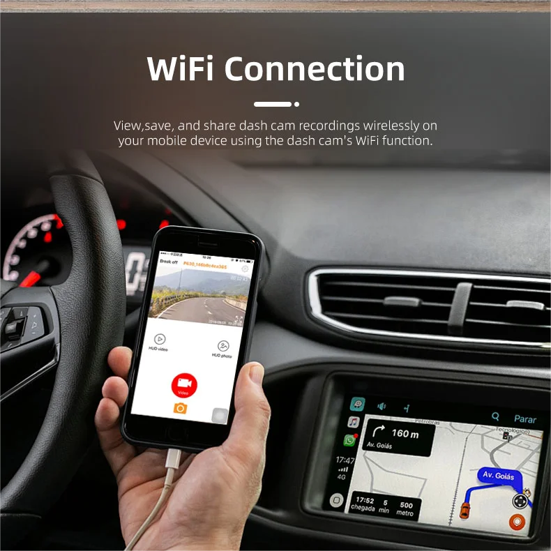 WDT F14 Chinese Dash Cams 4k Wifi Car Auto Dvr Vehicles Carcam Front Rear Cameras For Mercedes-benz Mercedes Volkswagen Changan