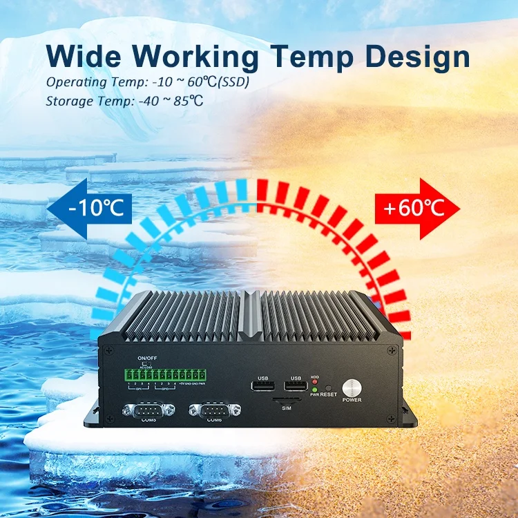 Мини-ПК Darveen без вентилятора настольный ПК J1900 i3 i5 i7 NUC мини-ПК с 6 RS232 двойной Lan промышленный